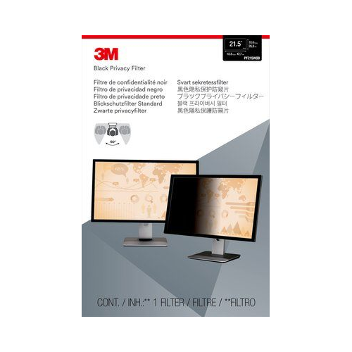 3M  Privacy Filter for 21.5" Widescreen Monitor - - (Pf215W9B) In Black