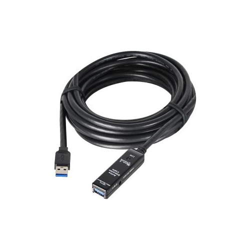 SIIG JU-CB0811-S1 65.6 FT. / 20M BLACK USB 3.0 ACTIVE REPEATER CABLE W/ POWER ADAPTER