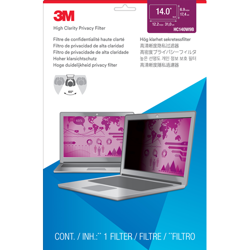 3M High Clarity Privacy Filter for 14" Widescreen Laptop -