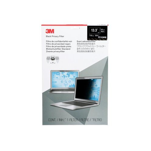3M  Privacy Filter for 13.3" Widescreen Laptop - - (Pf133W9B) In Black
