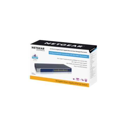 Netgear XS724EM 24-Port 10-Gigabit/Multi-Gigabit Ethernet Smart Managed Plus Switch (XS724EM-100NAS)