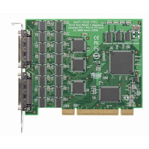 Axxon LF716KB-16 Universal PCI 16 Port RS232 Serial Adapter Card