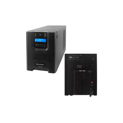 CYBERPOWER SMART APP UPS 1000VA TOWER 15A 8OUT 5-15R LCD AVR SINEWAVE 3YR PR1000LCD
