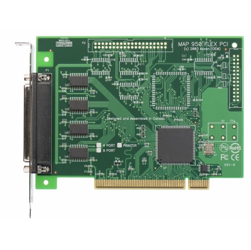 Axxon LF443KB 4 Port RS232 PCI Serial Adapter Card w/ Quadplex Cable 36" DB37M-DB9M-4