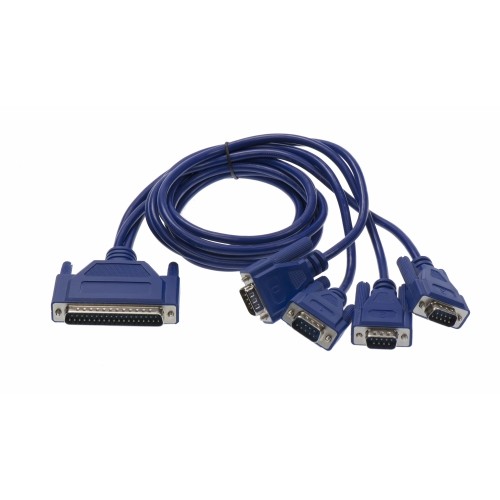 Axxon LF443KB 4 Port RS232 PCI Serial Adapter Card w/ Quadplex Cable 36" DB37M-DB9M-4