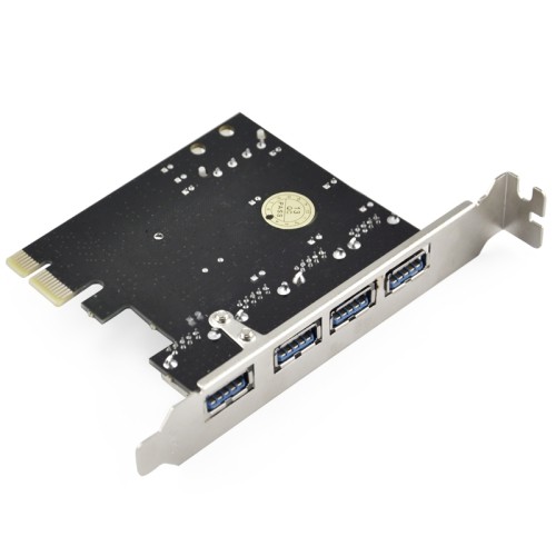 axGear 4 Port 5Gbps USB3.0 PCI-E PCI Express Card Adapter for Window XP Vista 7 8