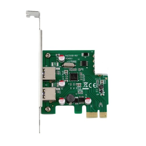 axGear New 2 Port 5Gbps USB 3.0 PCI-E PCI Express Card Adapter for XP Vista Win 7 8