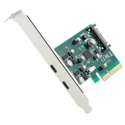 axGear USB Type C PCI-E Card 2 Port HUB USB-C PCIE Express Controller USB 3.1 Adapter