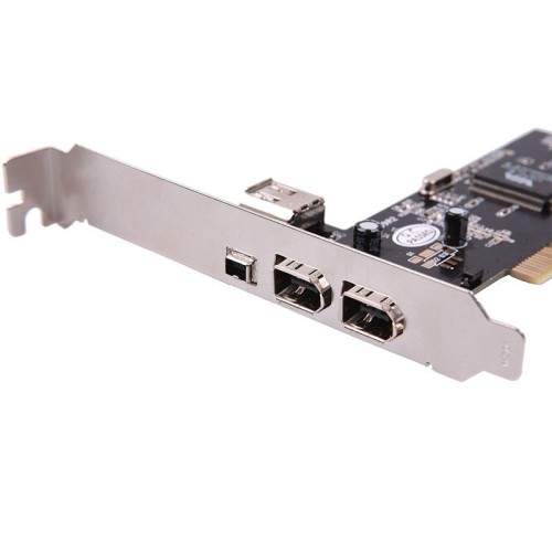 axGear IEEE 1394 Firewire 4/6 Pin 4 Ports High Speed PCI Card for PC