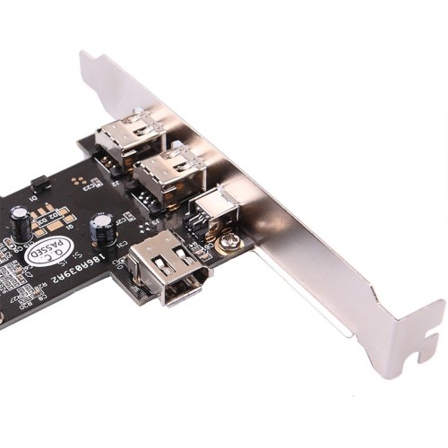 axGear IEEE 1394 Firewire 4/6 Pin 4 Ports High Speed PCI Card for PC