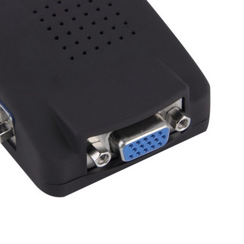 axGear AV RCA Composite S-Video To VGA Converter Adapter WIDE Sc0N