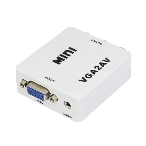 axGear VGA to AV Converter VGA to RCA Composite Adapter with Audio PC to TV