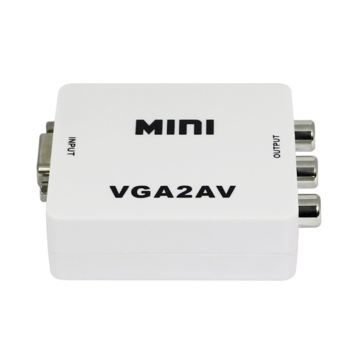 axGear VGA to AV Converter VGA to RCA Composite Adapter with Audio PC to TV