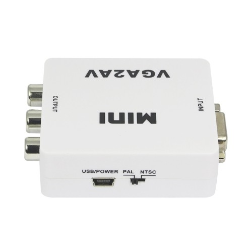 axGear VGA to AV Converter VGA to RCA Composite Adapter with Audio PC to TV