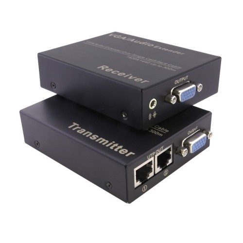 axGear VGA Over CAT5e Extender VGA Through RJ45 Cat6 Network Extension With Audio up to 1000Ft 300M