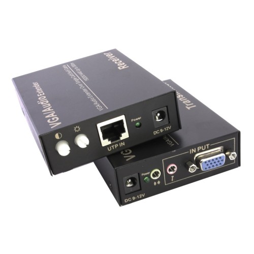 axGear VGA Over CAT5e Extender VGA Through RJ45 Cat6 Network Extension With Audio up to 1000Ft 300M