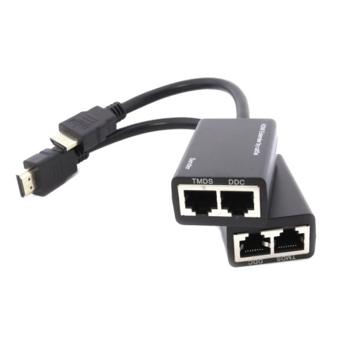 axGear HDMI Over CAT5e Extender HDMI Through 2 x RJ45 Cat6 Network Extension With Audio up to 100Ft 30M