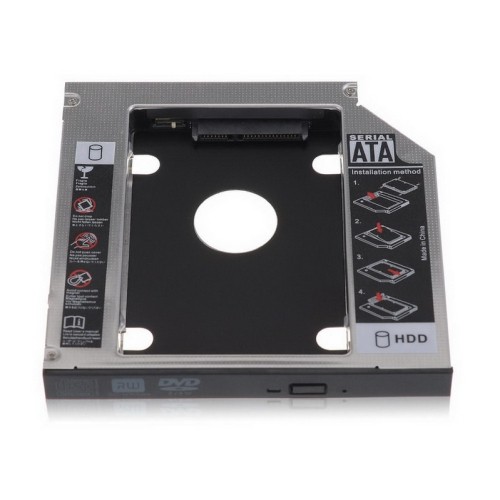 axGear Optical Bay 2nd SATA HDD Hard Drive Caddy CD DVD-ROM For Laptop NoteBook 9.5mm