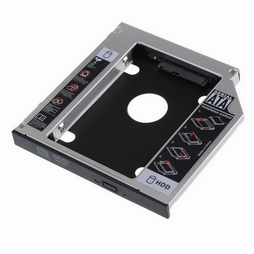 axGear Optical Bay 2nd SATA HDD Hard Drive Caddy CD DVD-ROM For Laptop NoteBook 9.5mm