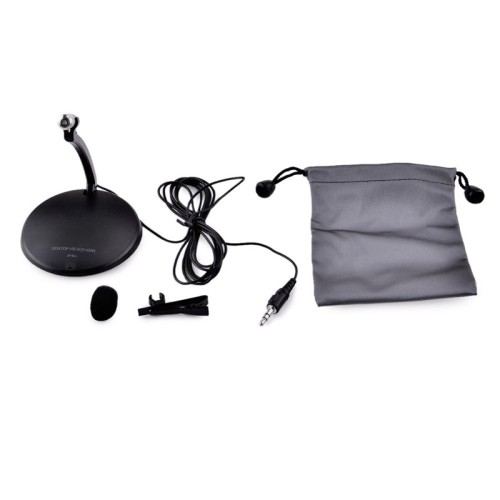 axGear 3.5mm Desktop Tie-clip Microphone for PC Laptop Notebook Skype Voice Record