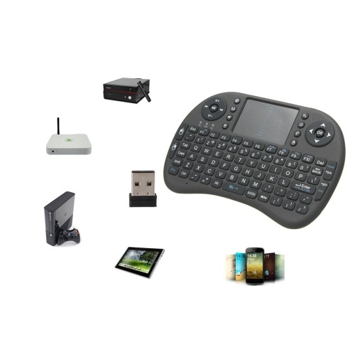 axGear Wireless Keyboard 2.4G with Touchpad Cprdless Mini Handheld Plam Keypad for PC Android Tablet