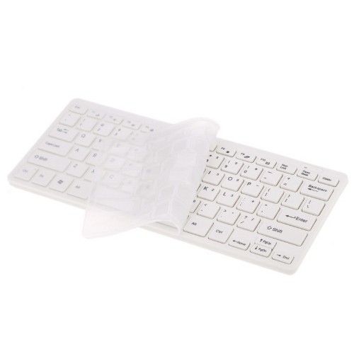 axGear Wireless 2.4G Mini Keyboard Mouse Combo Cordless Slim Design For Desktop Laptop White