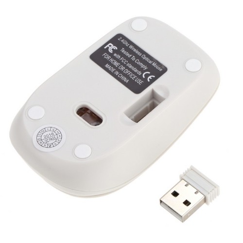 axGear Wireless 2.4G Mini Keyboard Mouse Combo Cordless Slim Design For Desktop Laptop White