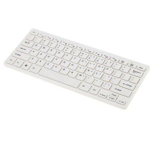 axGear Wireless 2.4G Mini Keyboard Mouse Combo Cordless Slim Design For Desktop Laptop White