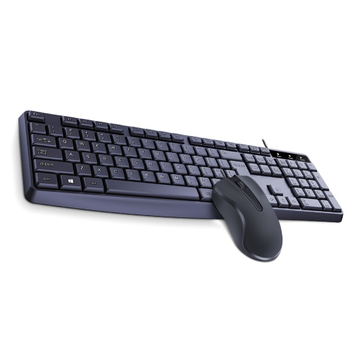 USB Wired Keyboard Full Sized Water Spill Resistant Black - axGear