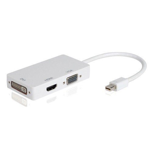 axGear Mini Displayport Thunderbolt to DVI / HDMI / VGA Female Combo Adapter M-F