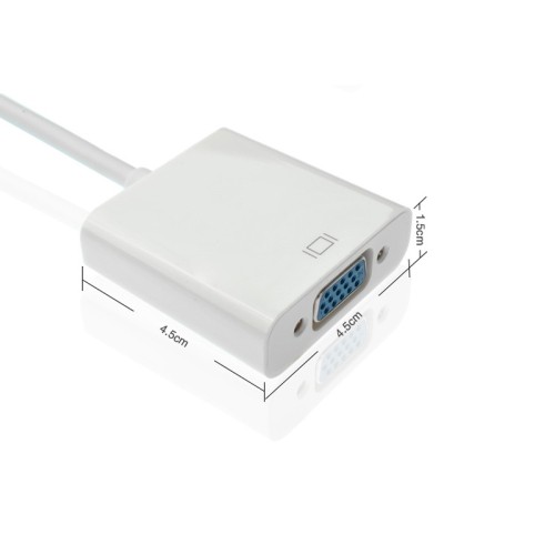 axGear Mini Displayport To VGA Cable Adapter Male - Female Thunderbolt Video Display Converter