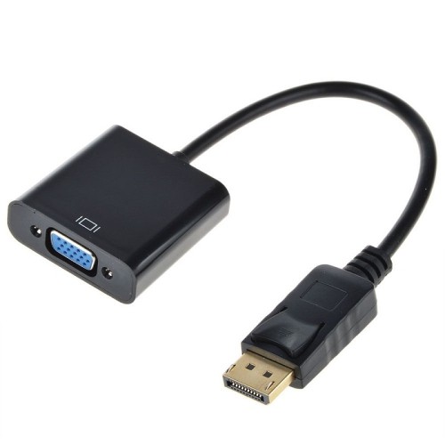 AxGear – Câble convertisseur DisplayPort vers VGA femelle, adaptateur vidéo DP vers VGA mâle vers femelle