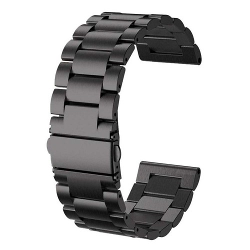 StrapsCo Black Stainless Steel Bracelet Band Strap for Garmin Fenix 5X