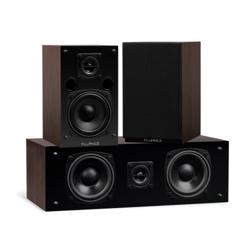 Fluance Elite High Definition Surround Sound Home Theater 7.0 Channel System - Natural Walnut