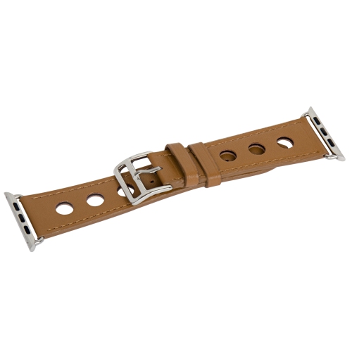 NAVOR  Leather Replacement (42Mm) (44Mm) (45Mm) Series 1-2-3-4-5-6-7-8 Apple Watch Band With Metal Clasp In Multicolor