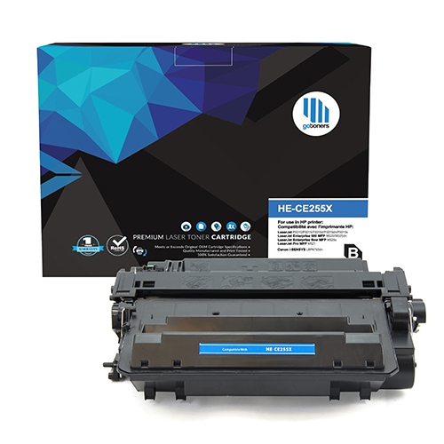 Gotoners™ HP New Compatible CE255X High Yield Black Toner Cartridge For HP LaserJet P3015/3010