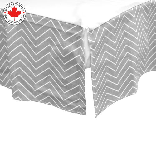 Bebelelo baby crib bedding 4 piece set, perfect for baby girls and boys, gray and white zigzag design