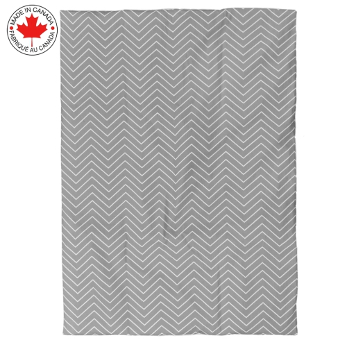 Bebelelo baby crib bedding 4 piece set, perfect for baby girls and boys, gray and white zigzag design