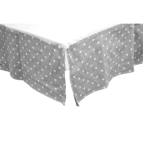 Bebelelo baby crib bedding 4 piece set, perfect for baby girls and boys, gray and white delta triangles design