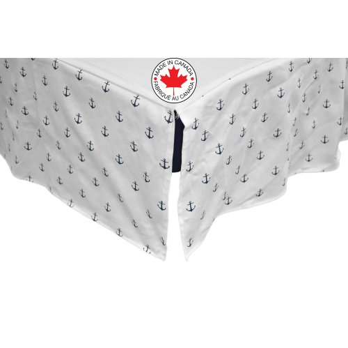 Bebelelo baby crib bedding 4 piece set, perfect for baby girls and boys, blue and white anchor design