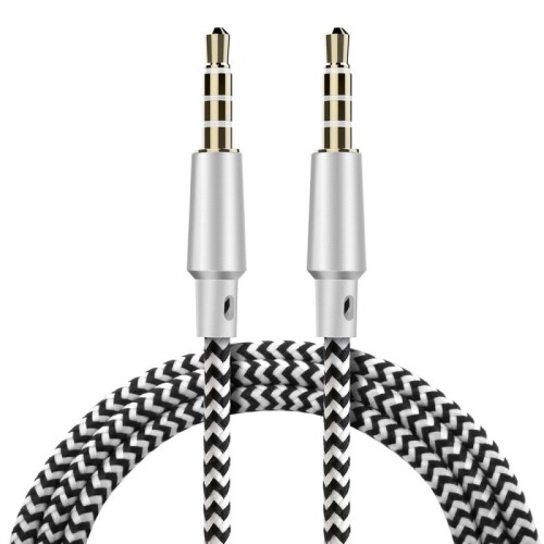 AxGear – Câble auxiliaire audio 3,5 mm, 4 positions, microphone stéréo, 4 pôles, musique, M/M, prise Netjack, 5 pi, 1,5 m