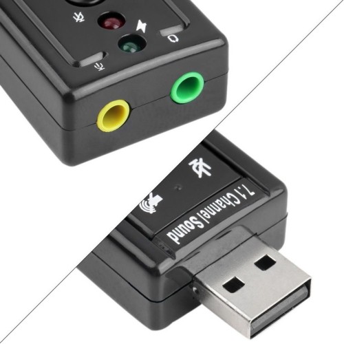 axGear USB 2.0 to Audio External Sound Card Adapter Virtual 7.1 CH Mic Speaker