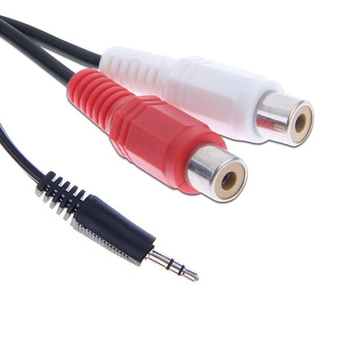 axGear axGear 3.5mm Audio Jack to 2 RCA Male to Female Splitter Adapter Cable