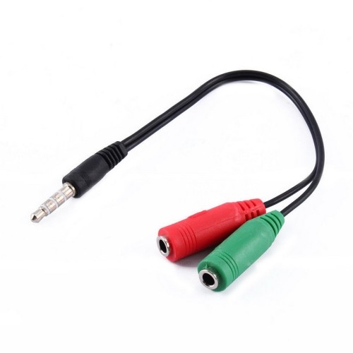 axGear 3.5mm Stereo Splitter Audio to Mic Headset Jack Plug Adapter For Cell Phone