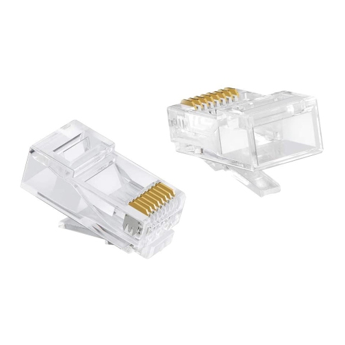 axGear RJ45 Crystal Head Cat5e Network Cable Connector Gold Plated 100pcs