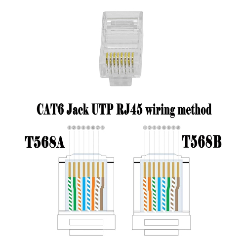 axGear RJ45 Crystal Head Cat5e Network Cable Connector Gold Plated 100pcs