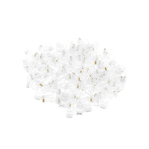 axGear RJ45 Crystal Head Cat5e Network Cable Connector Gold Plated 100pcs