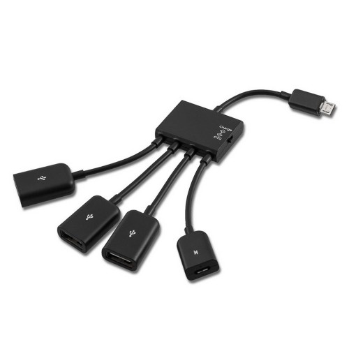 axGear Micro USB Charging OTG Hub Splitter Cable for Smart Phone Android Tablet 4 In 1