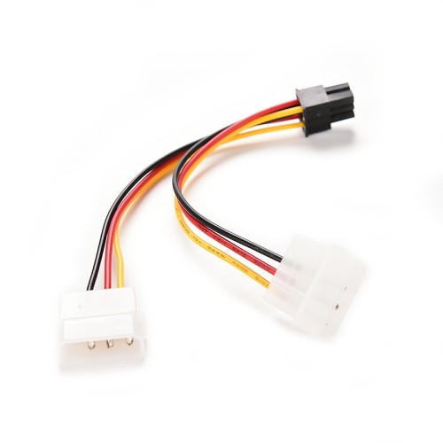 axGear 2x IDE Molex to 6Pin PCI Express PCI-E Video Card Power Adapter Cable