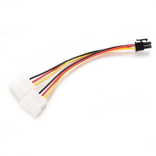 axGear 2x IDE Molex to 6Pin PCI Express PCI-E Video Card Power Adapter Cable